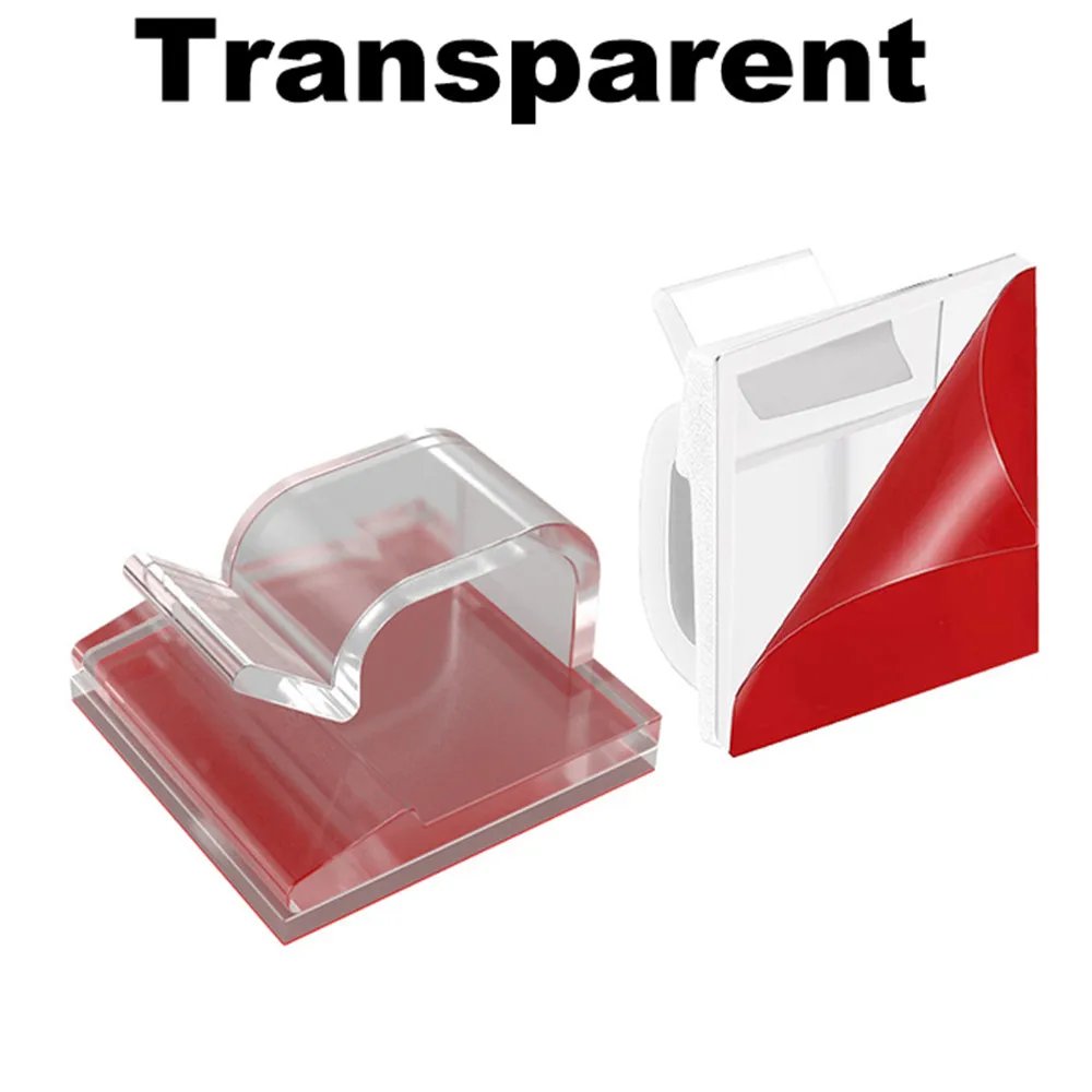 Cable Clips Self Adhesive Cord Management Black Wire Holder Organizer Clamp Self-adhesive Car Wire Clip Accessories