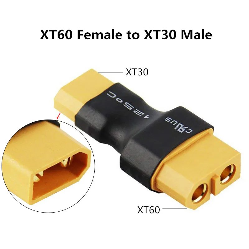 1pcs XT60 to XT30 Connector Adapter Male/Female Plug 10CM 16AWG Silicone Wire Cable for RC FPV Quadcopter CineLog35 Drone Parts