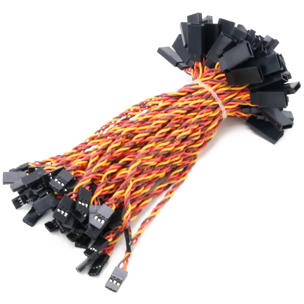 10pcs/lot 10/15/20/30/50/100cm Anti-interference Servo Extension Cable 30 Core For Futaba & JR Servo Helicopter Car Part Toy