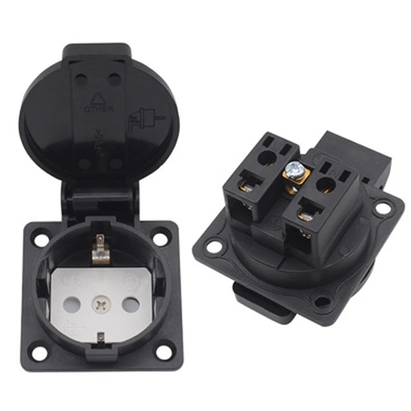 European 16A Grounded Industry Assemble Wiring Plug Germany Russia Power Cable Connector Female Male EU Schuko Power Socket Plug European 16A Grounded Industry Assemble Wiring Plug Germany Russia Power Cable Connector Female Male EU Schuko Power Socket Plug