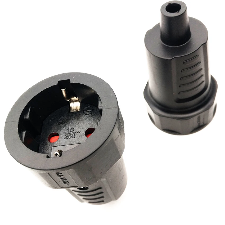European 16A Grounded Industry Assemble Wiring Plug Germany Russia Power Cable Connector Female Male EU Schuko Power Socket Plug European 16A Grounded Industry Assemble Wiring Plug Germany Russia Power Cable Connector Female Male EU Schuko Power Socket Plug