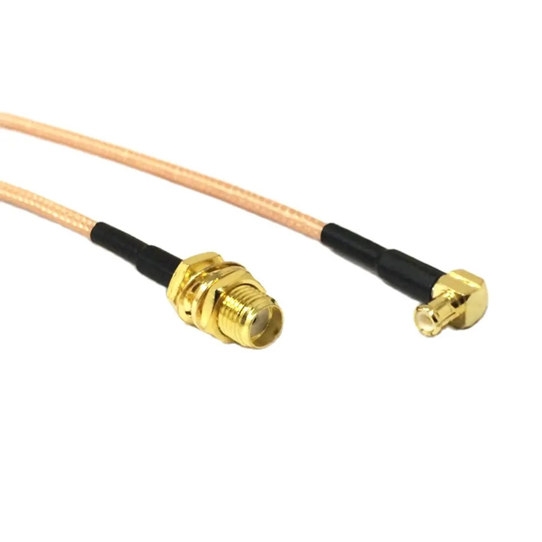 SMA Female Bulkhead  to MCX Male Right Angle RF Cable Assembly RG174 RG178 RG316 10cm/30cm/50cm For Wireless Modem