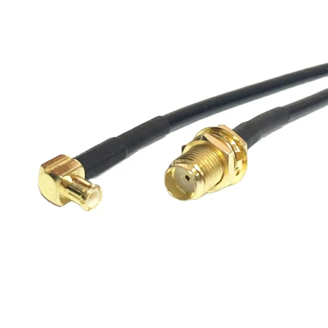 SMA Female Bulkhead  to MCX Male Right Angle RF Cable Assembly RG174 RG178 RG316 10cm/30cm/50cm For Wireless Modem
