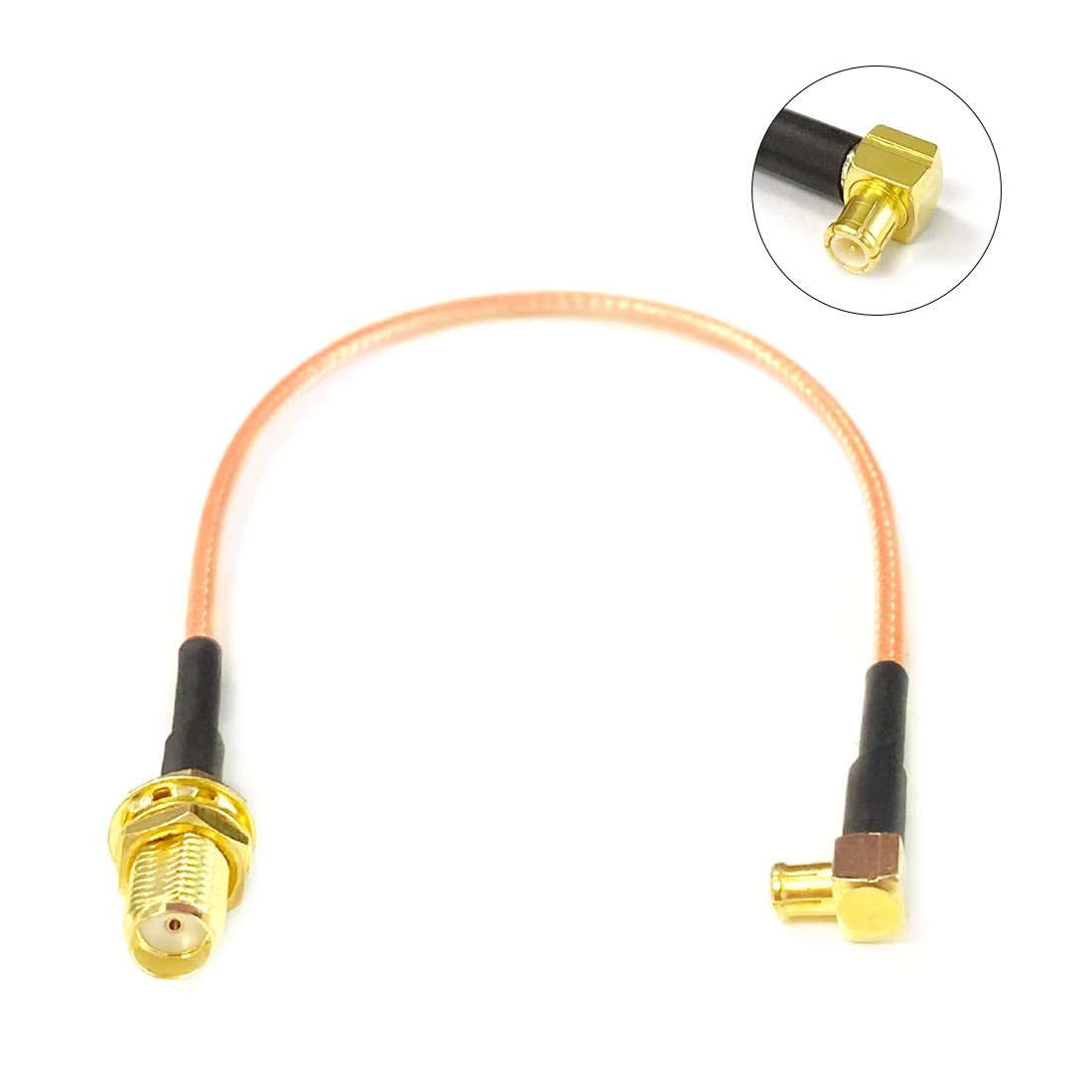 SMA Female Bulkhead  to MCX Male Right Angle RF Cable Assembly RG174 RG178 RG316 10cm/30cm/50cm For Wireless Modem