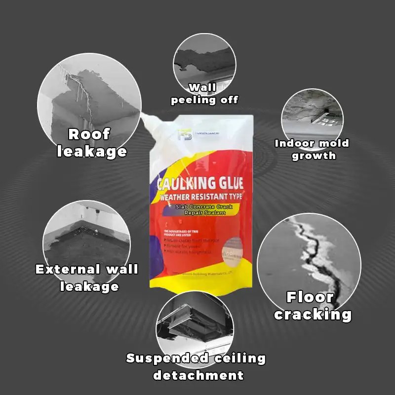 500g Cement Crack Repair Sealant Glue Roof Wall Floor Leak Filling Sealing Waterproofing Materials