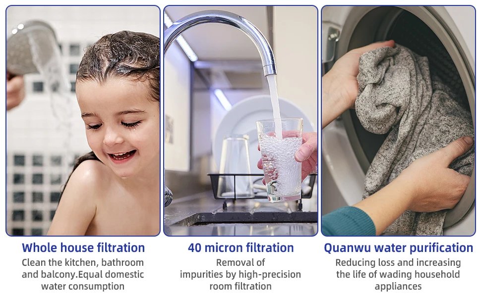 Pre Filter Purifier Whole House Spin Down Sediment Water Filter Central Prefilter System Backwash Stainless Steel Mesh