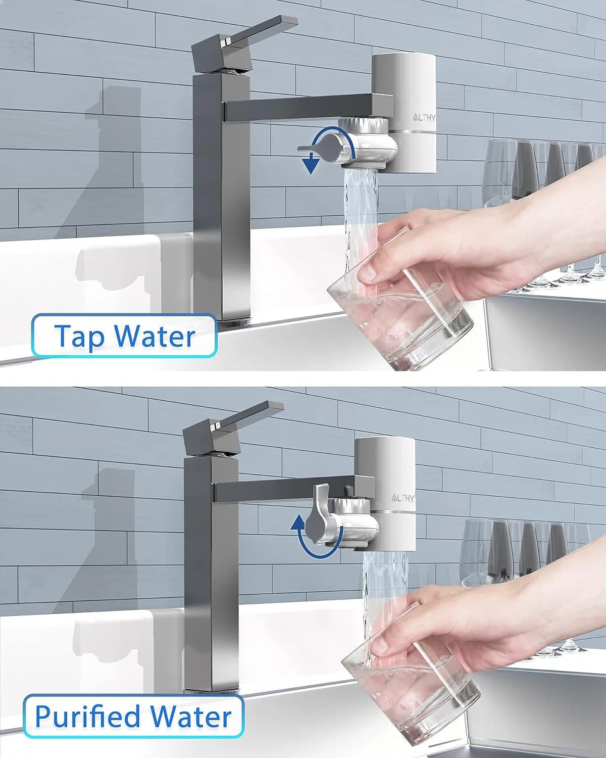 Faucet Tap Water Filter Purifier System, Reduces Lead, Chlorine & Bad Taste NSF Certified 320-Gallon Kitchen Faucet Tap Water Filter Purifier System, Reduces Lead, Chlorine & Bad Taste NSF Certified 320-Gallon Kitchen