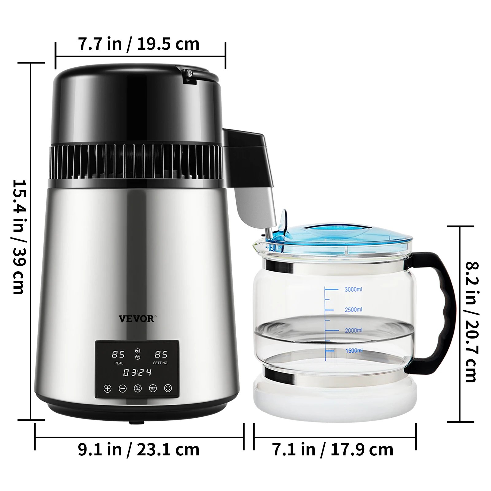 4L Water Distiller Purifier Filter Dispenser Drinking Bottle Softener Dual Temp Display Overheat Protection Home Appliance 4L Water Distiller Purifier Filter Dispenser Drinking Bottle Softener Dual Temp Display Overheat Protection Home Appliance