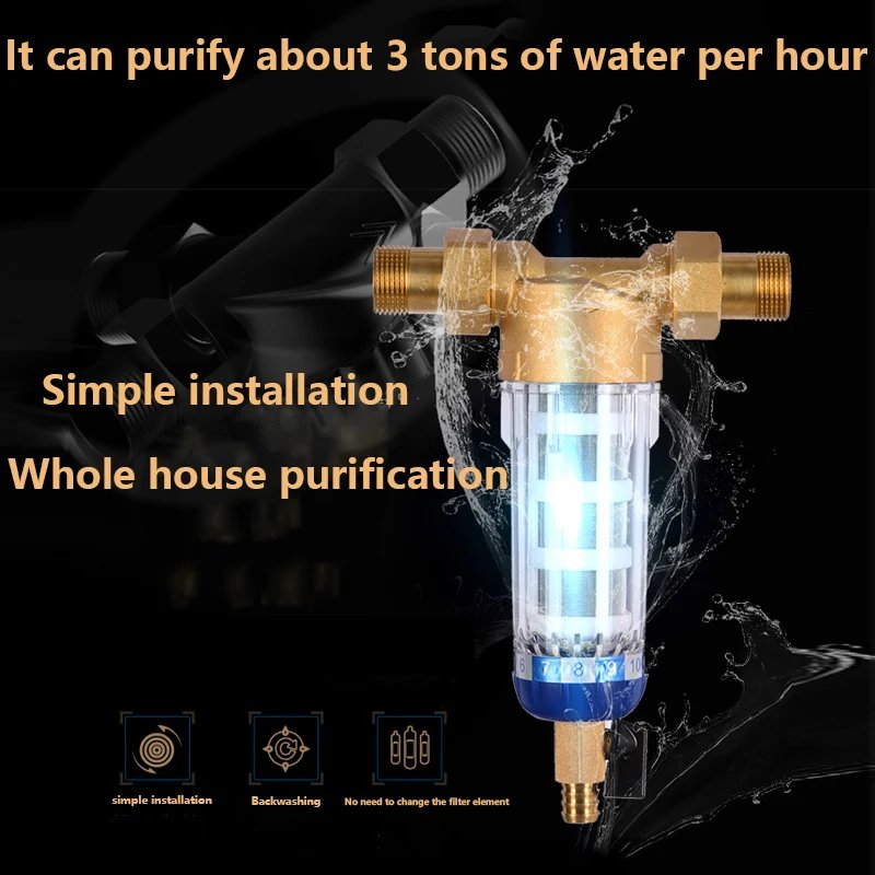 Pre Filter Backwash Stainless Steel Mesh Purifier Central Prefilter Water Filter Sediment Filtration Whole House Water Filter Pre Filter Backwash Stainless Steel Mesh Purifier Central Prefilter Water Filter Sediment Filtration Whole House Water Filter