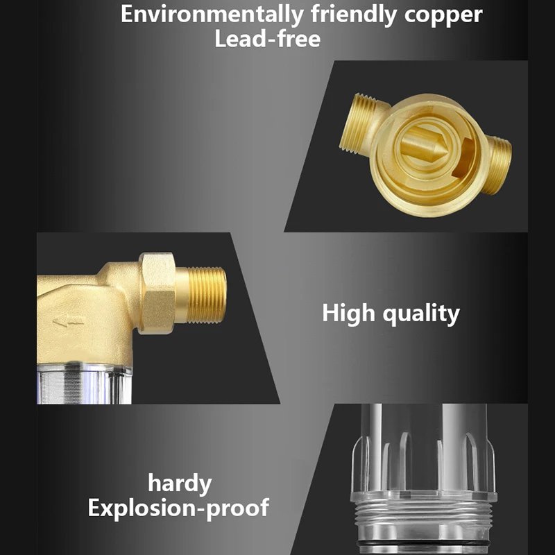 Pre Filter Backwash Stainless Steel Mesh Purifier Central Prefilter Water Filter Sediment Filtration Whole House Water Filter