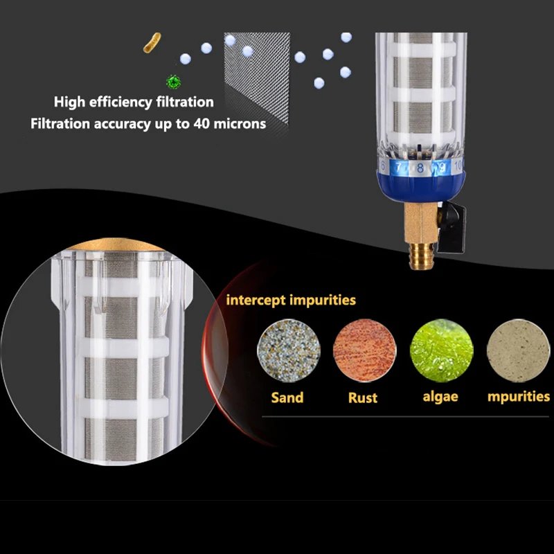 Pre Filter Backwash Stainless Steel Mesh Purifier Central Prefilter Water Filter Sediment Filtration Whole House Water Filter