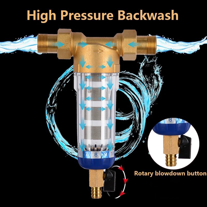 Pre Filter Backwash Stainless Steel Mesh Purifier Central Prefilter Water Filter Sediment Filtration Whole House Water Filter Pre Filter Backwash Stainless Steel Mesh Purifier Central Prefilter Water Filter Sediment Filtration Whole House Water Filter