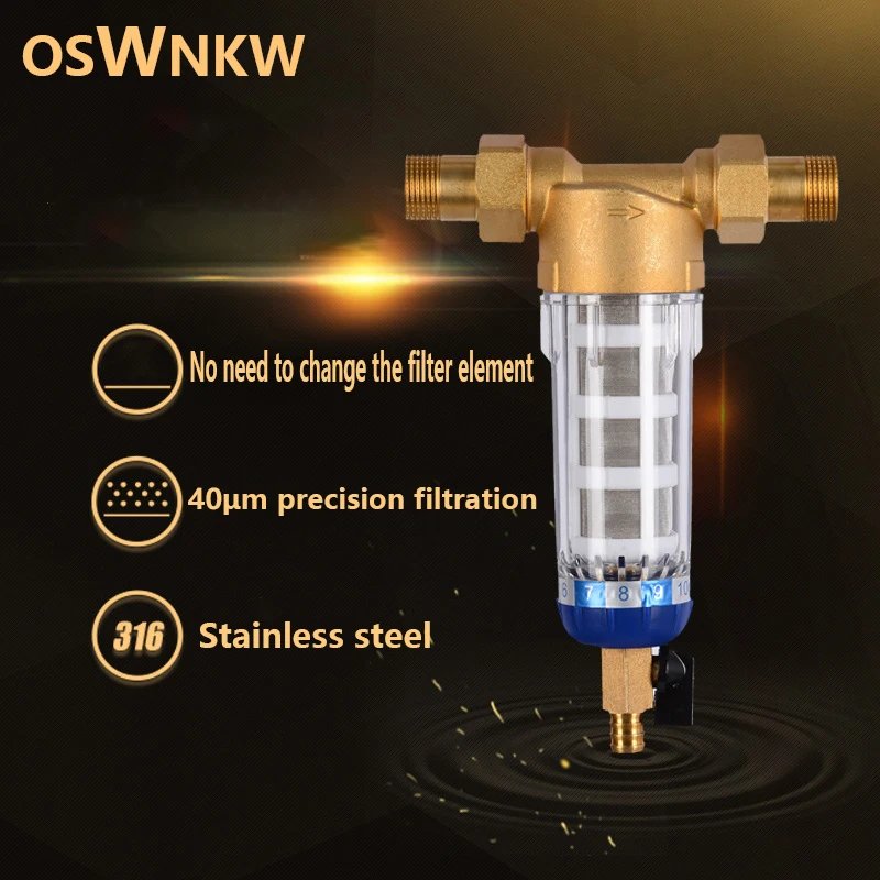 Pre Filter Backwash Stainless Steel Mesh Purifier Central Prefilter Water Filter Sediment Filtration Whole House Water Filter