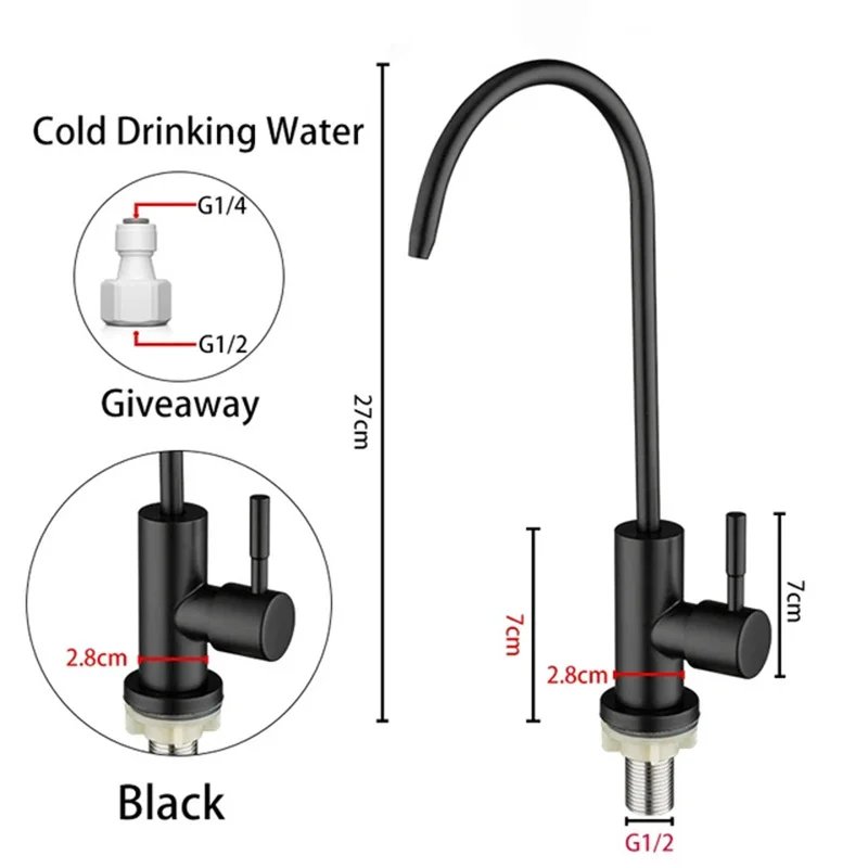 304 Stainless Steel Kitchen Water Purifier, Single Cooling Rotatable Water Purifier, Direct Drinking Water Faucet 304 Stainless Steel Kitchen Water Purifier, Single Cooling Rotatable Water Purifier, Direct Drinking Water Faucet