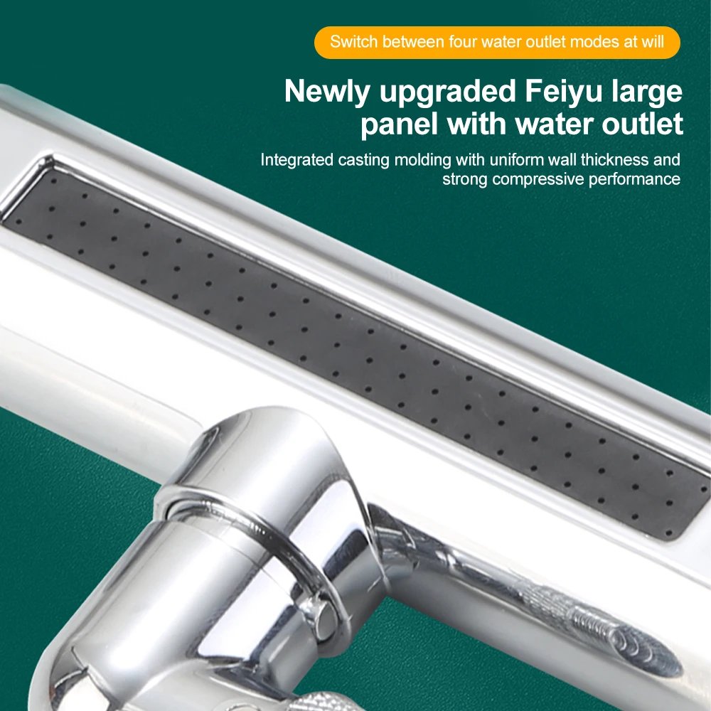 Modern Design Swivel Waterfall Kitchen Faucet Thread Anti-Splash Device Rotary Bubbler Booster Extension Spout Universal Fitting