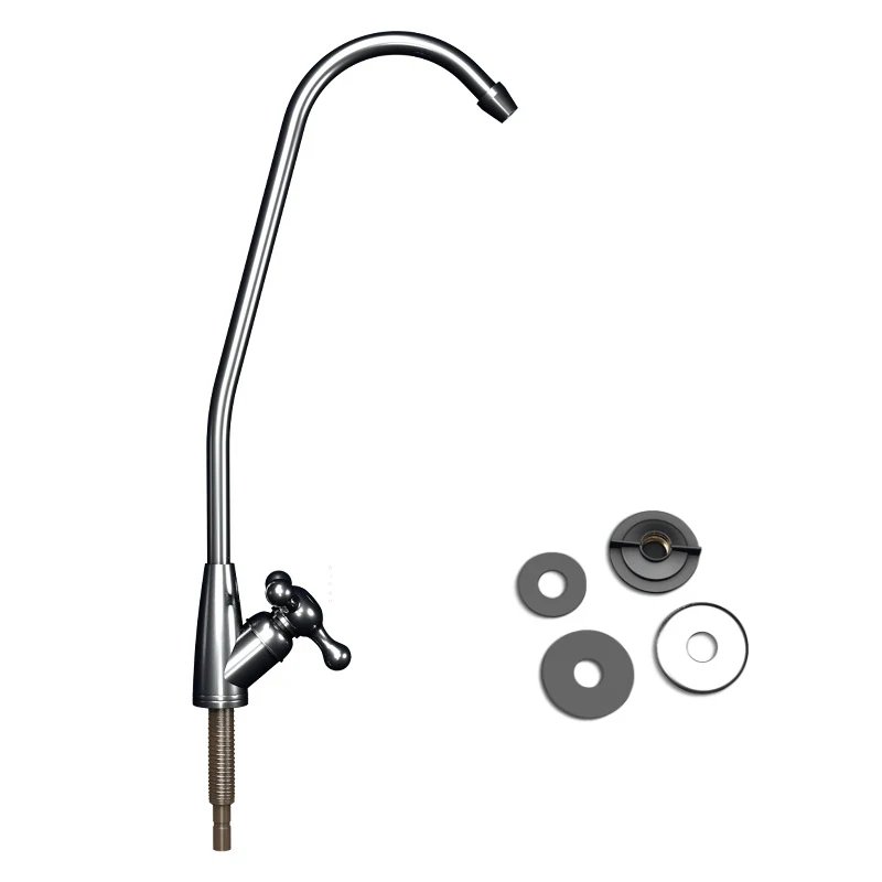 Purifier Direct Drinking Tap Kitchen Water Faucet Chrome Plated 1/4 Inch Connect Hose Reverse Osmosis Filters Parts