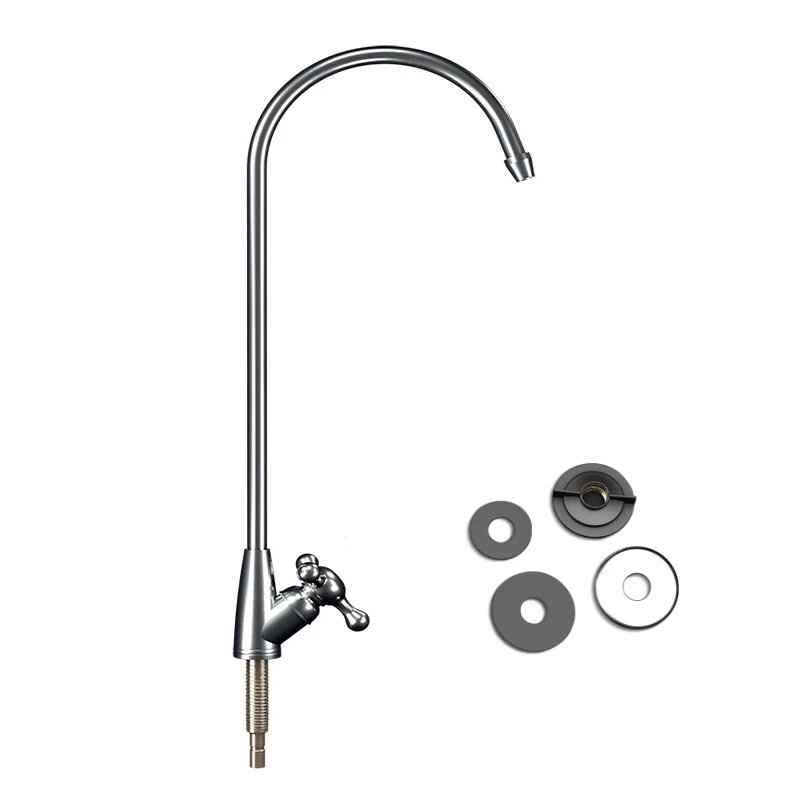 Purifier Direct Drinking Tap Kitchen Water Faucet Chrome Plated 1/4 Inch Connect Hose Reverse Osmosis Filters Parts