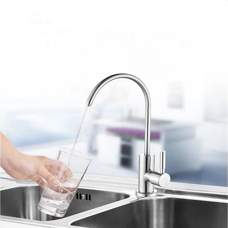 1/4″Kitchen Faucets Direct Drinking Tap Water Purifier Faucet for Kitchen Sink Drinking Water Anti-Osmosis Purifier tapSUS304 1/4