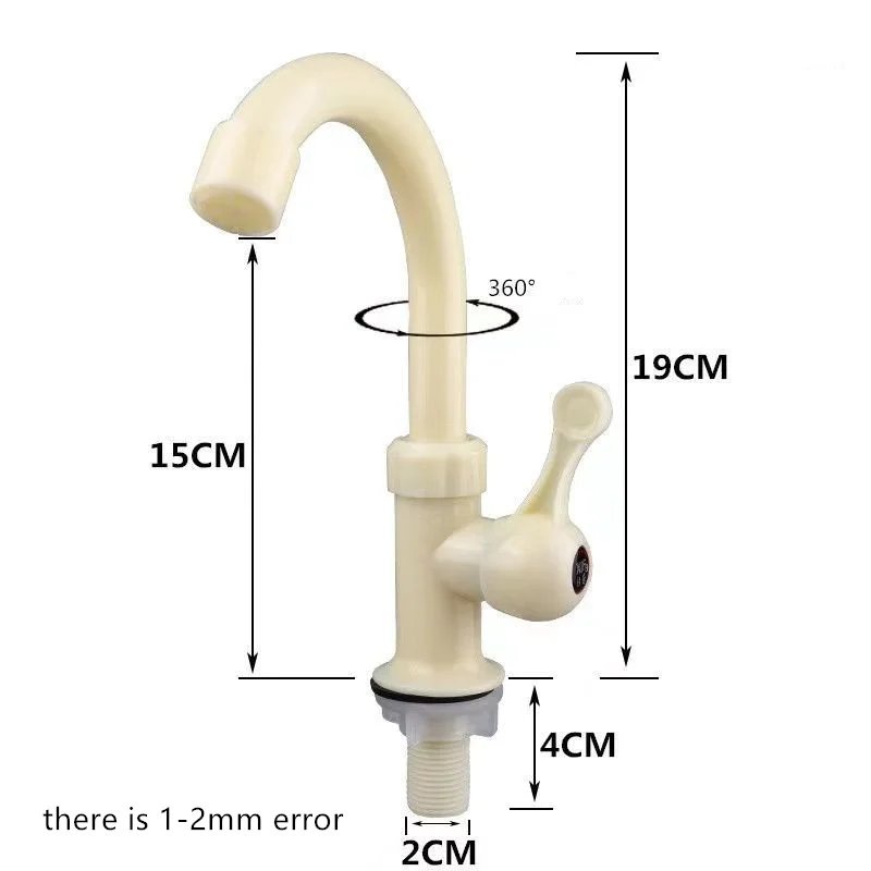 1pc Single Kitchen Plastic Faucet Engineering Household Kitchen Sink Single Hole Tap 1pc Single Kitchen Plastic Faucet Engineering Household Kitchen Sink Single Hole Tap