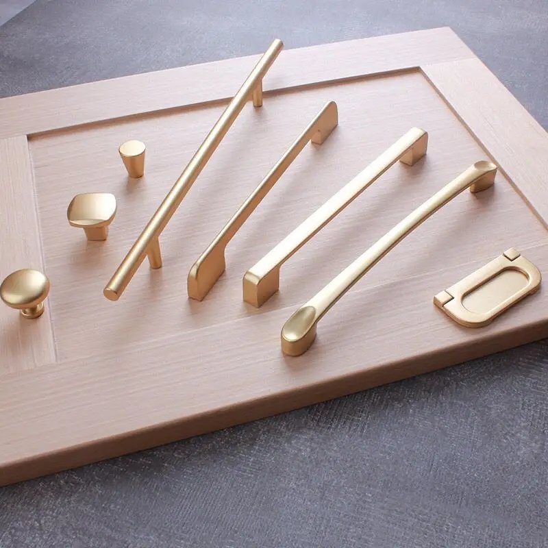 Handles Drawer Cabinet Furniture Kitchen Handles for Cabinet Knob Door Drawer Furniture Kitchen Pearl Golden Simplicity Hardware