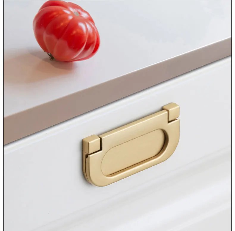 Handles Drawer Cabinet Furniture Kitchen Handles for Cabinet Knob Door Drawer Furniture Kitchen Pearl Golden Simplicity Hardware