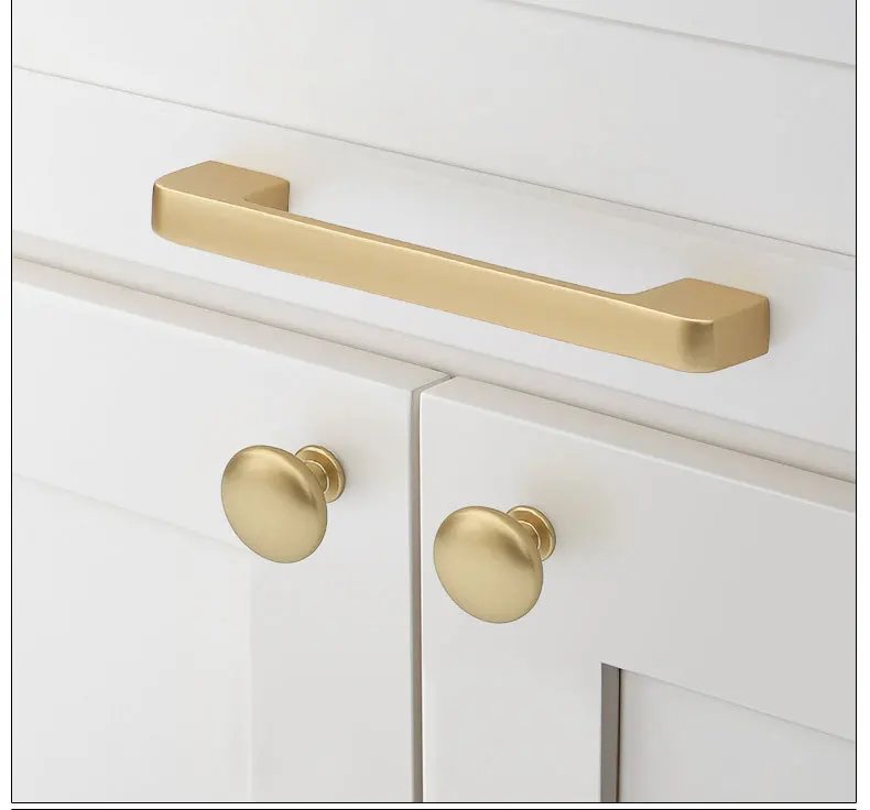 Handles Drawer Cabinet Furniture Kitchen Handles for Cabinet Knob Door Drawer Furniture Kitchen Pearl Golden Simplicity Hardware