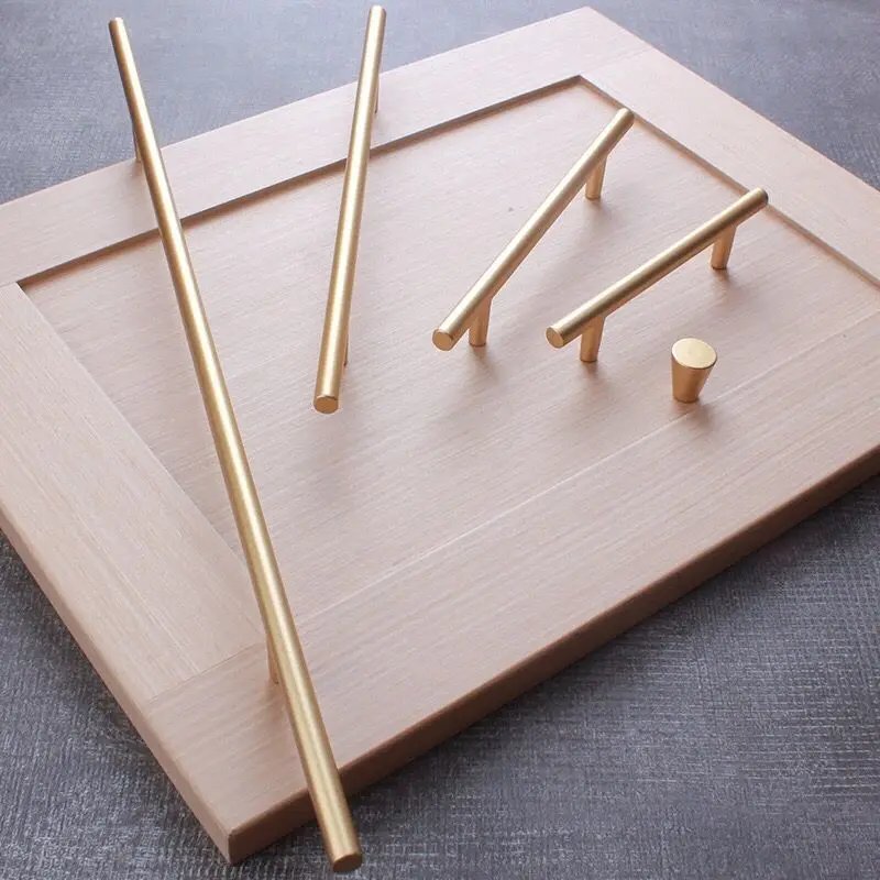 Handles Drawer Cabinet Furniture Kitchen Handles for Cabinet Knob Door Drawer Furniture Kitchen Pearl Golden Simplicity Hardware