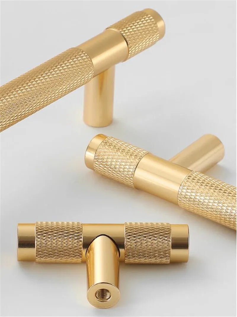 Modern Aluminum Alloy Black Gold Kitchen Cabinet Handles and Knobs Drawer Handles Wardrobe Door Pulls Furniture Hardware