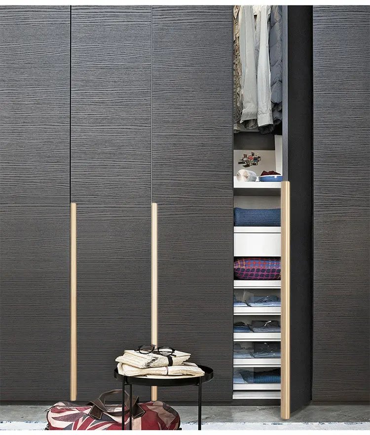 Black Hidden Cabinet Handles Aluminum Alloy Kitchen Handles Cupboard Door Pulls Drawer Knobs Long Furniture Handle Hardware