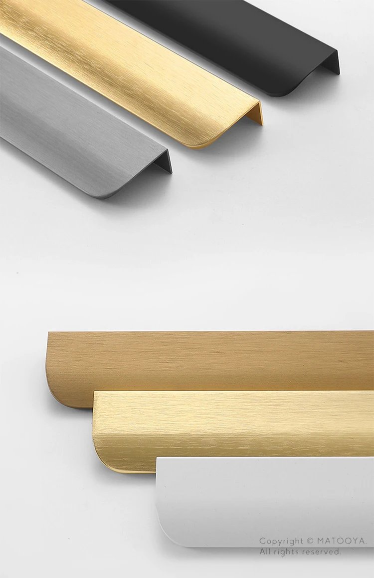 Hidden Cabinet Pulls Drawer Knobs Bedroom Door Handles Aluminum Alloy Kitchen Cupboard Door Pulls Furniture Handle Hardware