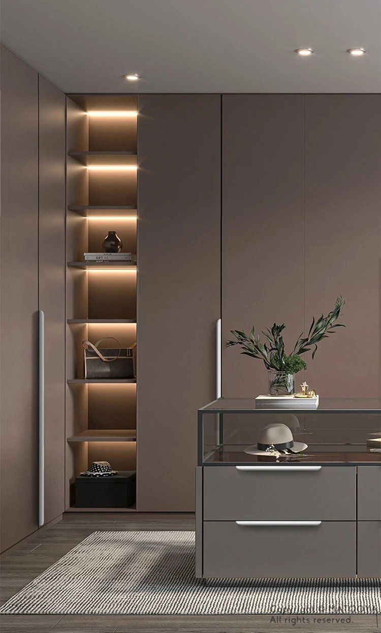 Hidden Cabinet Pulls Drawer Knobs Bedroom Door Handles Aluminum Alloy Kitchen Cupboard Door Pulls Furniture Handle Hardware