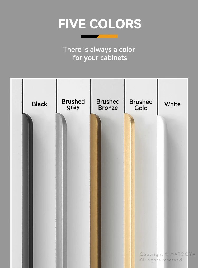 Hidden Cabinet Pulls Drawer Knobs Bedroom Door Handles Aluminum Alloy Kitchen Cupboard Door Pulls Furniture Handle Hardware