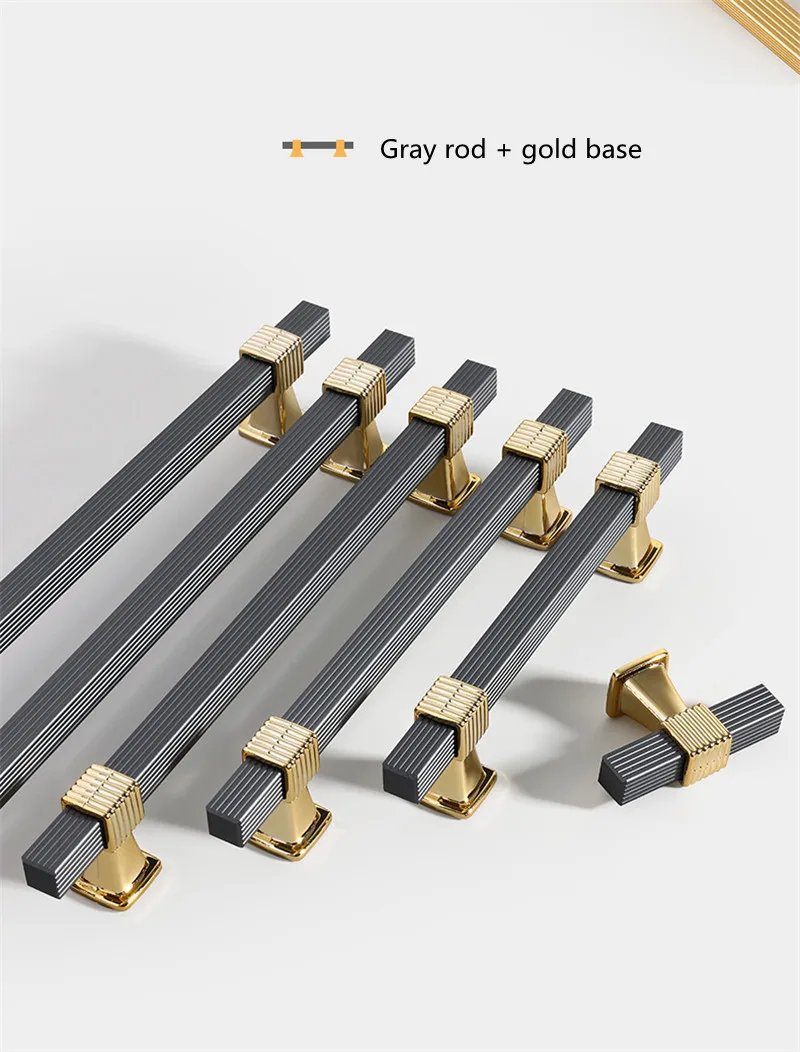 Two-color Stitching European Wardrobe Cabinet Door Handles Kitchen Cupboard Door Pulls Drawer Knobs Furniture Hardware