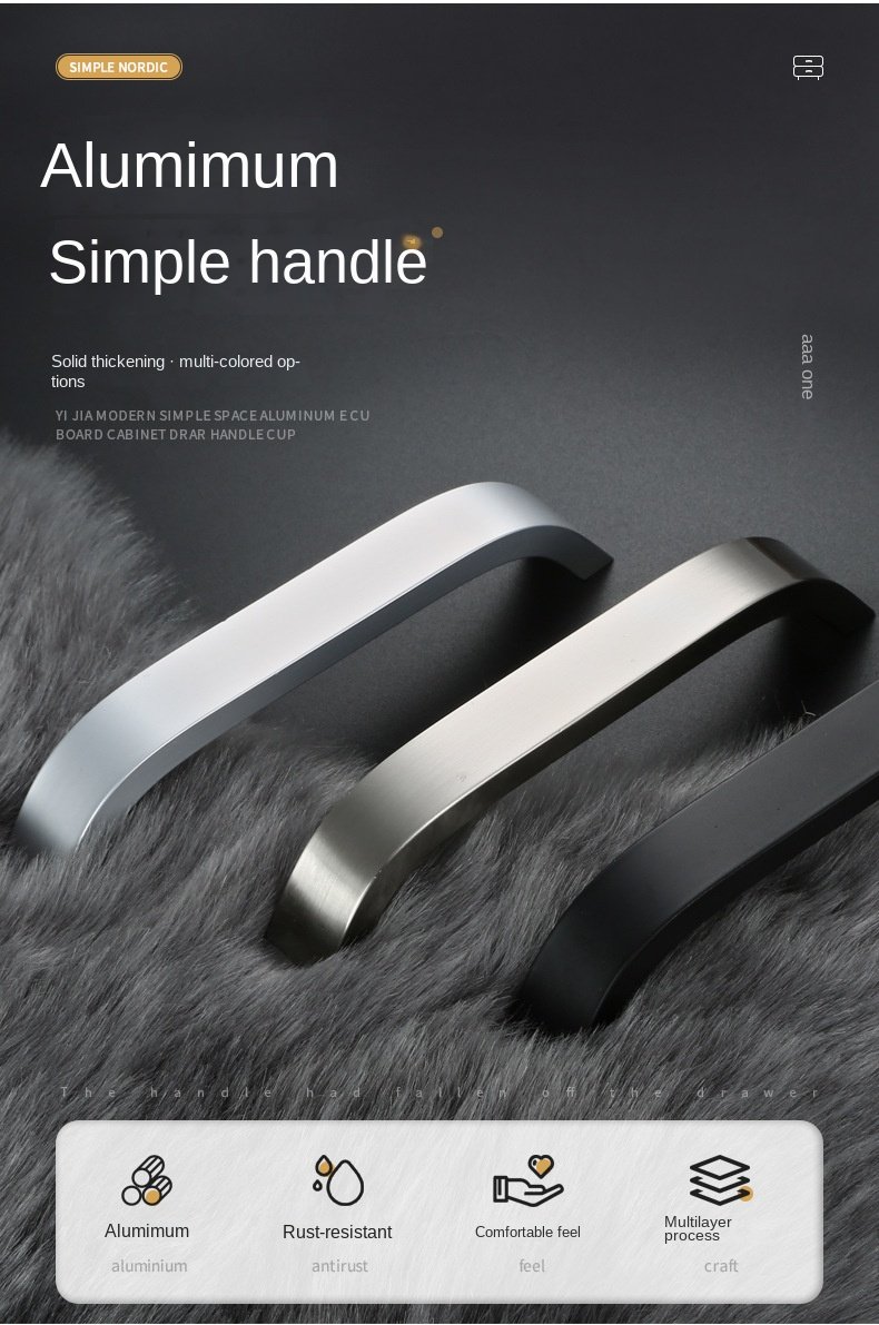 Kitchen Cabinet Knobs and Handles Black Furniture Handle for Cabinet Drawer Pulls Hardware 96mm/128mm/160mm/192mm