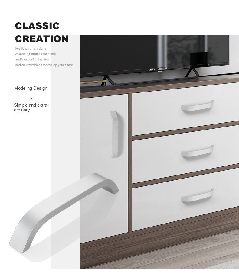 Kitchen Cabinet Knobs and Handles Black Furniture Handle for Cabinet Drawer Pulls Hardware 96mm/128mm/160mm/192mm