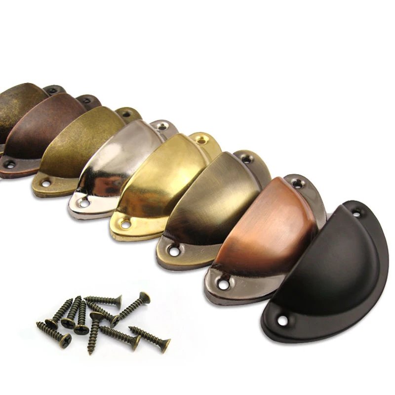20PCS Retro Metal Kitchen Drawer Cabinet Door Handle And Furniture Knobs Hardware Cupboard Antique Brass Shell Pull Handles 20PCS Retro Metal Kitchen Drawer Cabinet Door Handle And Furniture Knobs Hardware Cupboard Antique Brass Shell Pull Handles