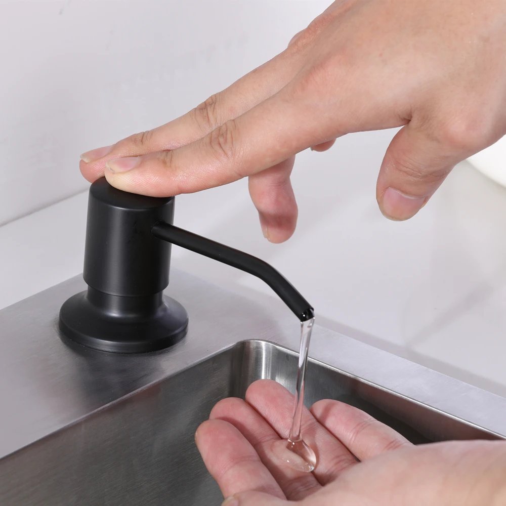 8 Colors Countertop Stainless Steel Kitchen Sink Brushed Gold Liquid Soap Dispenser Large Capacity Liquid Detergent Pump Bottle