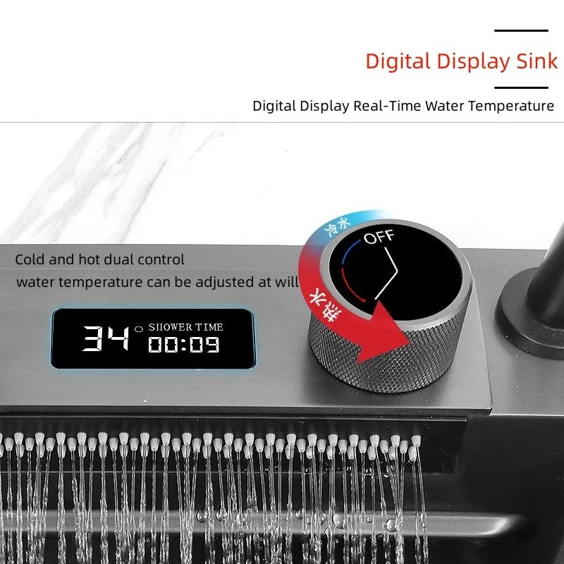 304 Stainless Steel Waterfall Kitchen Sink Pull type faucet Single Slot High Pressure Cup Washer Coffee Shop Wine Bar Sink 304 Stainless Steel Waterfall Kitchen Sink Pull type faucet Single Slot High Pressure Cup Washer Coffee Shop Wine Bar Sink