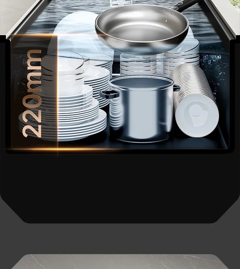 Nano 304 Stainless Steel Handmade Sink Vegetable Washing Basin Large Single Slot kitchen Sink Under The Counter Basin