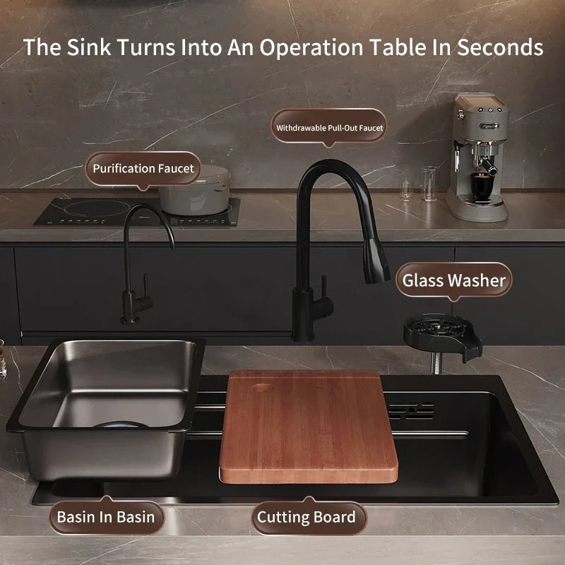 304 Stainless Steel Kitchen Sink Large Single Vegetable Wash Basin Bowl Drain Accessories Set For Fixture 304 Stainless Steel Kitchen Sink Large Single Vegetable Wash Basin Bowl Drain Accessories Set For Fixture