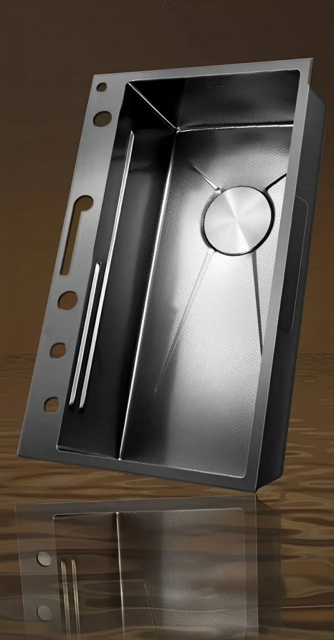 Kitchen sink, stainless steel large single groove, multifunctional flying fish waterfall faucet, the lowest price