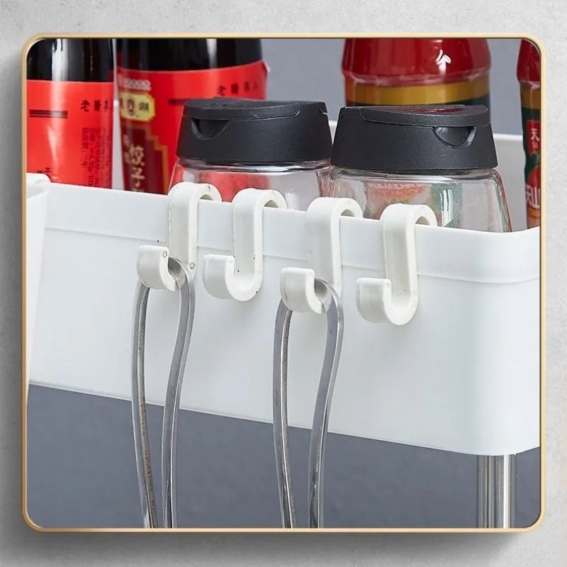 2 Tier Under Sink Organizer Sliding Cabinet Basket Organizer Storage Rack with Hooks Hanging Cup Bathroom Kitchen Organizer