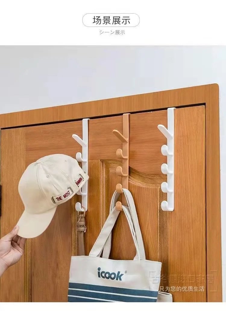 1pcs Plastic Hook Cabinet Door Hanging Rack Gadgets Holders Desk Shelves Kitchen Utensils Storage Organizer Bathroom Accessories