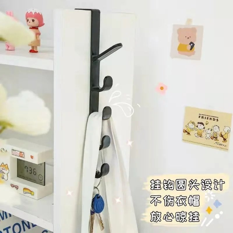 1pcs Plastic Hook Cabinet Door Hanging Rack Gadgets Holders Desk Shelves Kitchen Utensils Storage Organizer Bathroom Accessories