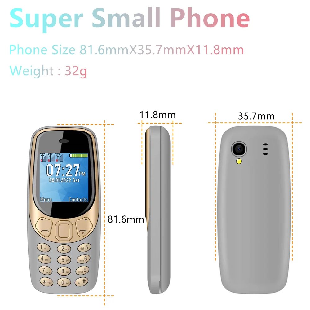SERVO Small Mobile Phone Bluetooth Dialer Magic voice Low Radiation Telephone Call Recording 2/3 SIM GSM Unlocked Mini Cellphone SERVO Small Mobile Phone Bluetooth Dialer Magic voice Low Radiation Telephone Call Recording 2/3 SIM GSM Unlocked Mini Cellphone