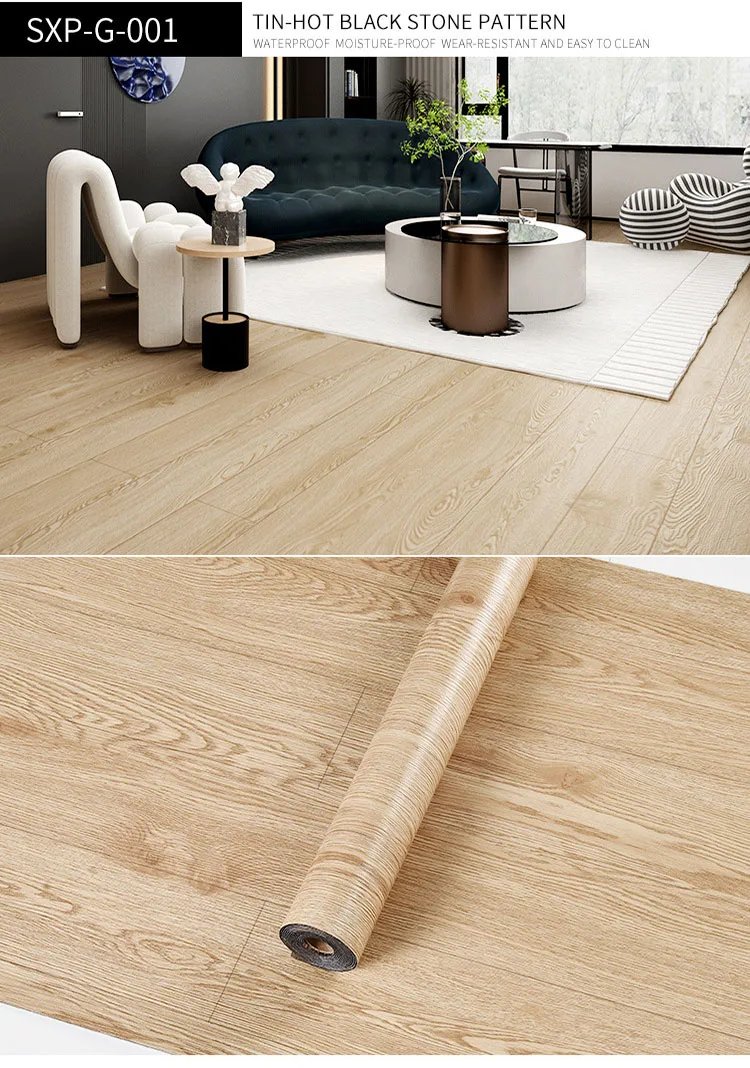 3d Retro Wood Grain Wallpaper, Peel And Stick Flooring Waterproof Floor Tiles, Removable Sticker, 1Roll 118'' X 15.7''