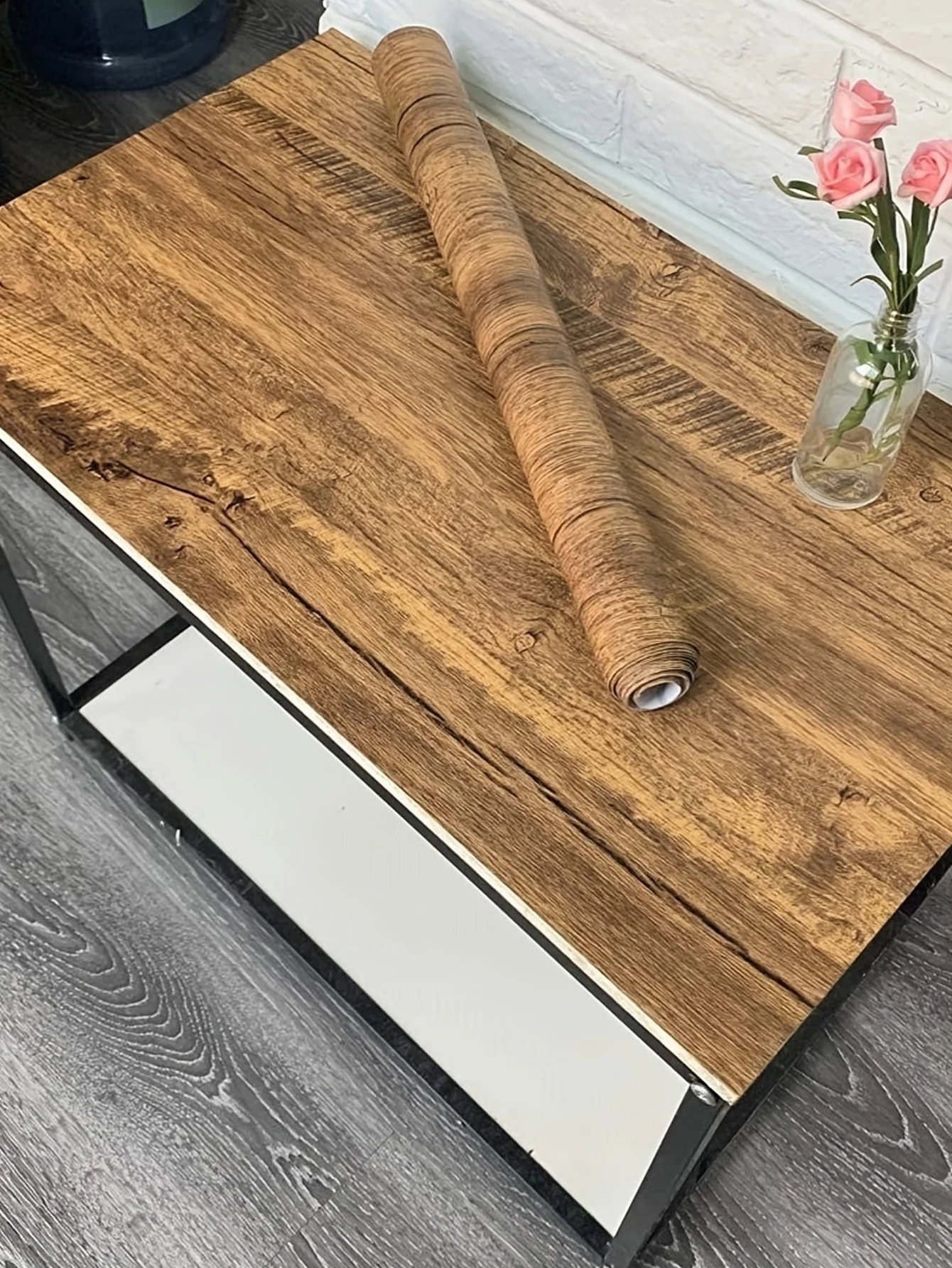 Self-Adhesive Vinyl Wallpaper Wood Plank Wall Stickers Decorative Film Contact Paper Kitchen Wall Home Decor Self-Adhesive Vinyl Wallpaper Wood Plank Wall Stickers Decorative Film Contact Paper Kitchen Wall Home Decor