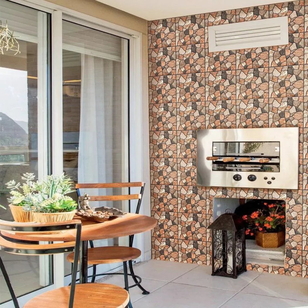 1/10pcs 3D Tile Sticker Self-adhesive Faux Stone Wall Panel Peel and Stick Kitchen Tile Backsplash Bathroom Wall Tile Sticker