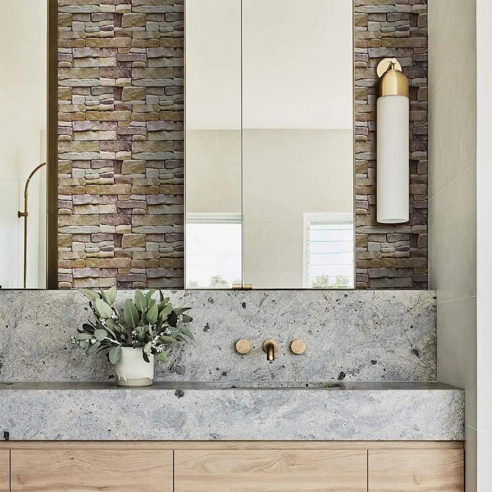 1/10pcs 3D Tile Sticker Self-adhesive Faux Stone Wall Panel Peel and Stick Kitchen Tile Backsplash Bathroom Wall Tile Sticker