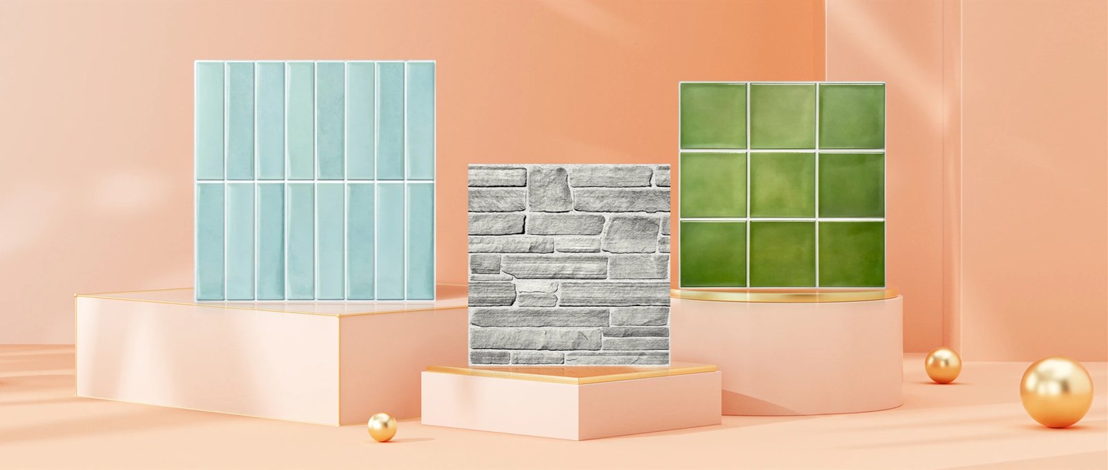 1/10pcs 3D Tile Sticker Self-adhesive Faux Stone Wall Panel Peel and Stick Kitchen Tile Backsplash Bathroom Wall Tile Sticker